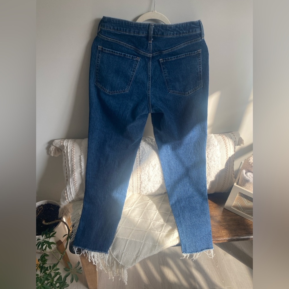 Old Navy OG Straight Ankle Dark Blue Straight Leg Jeans - Picture 6 of 8